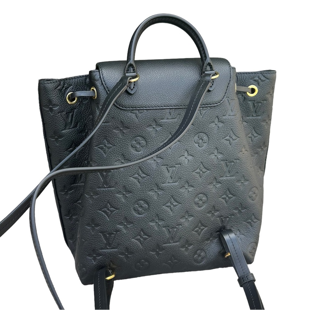 Louis Vuitton Montsouris Backpack NM Monogram Empreinte Leather PM Black - Picture 6 of 11